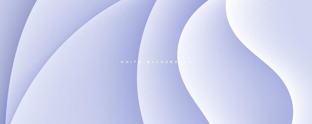 Fondo decorativo de forma ondulada blanca abstracta estilo moderno