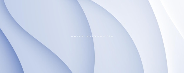 Fondo decorativo de forma ondulada blanca abstracta estilo moderno