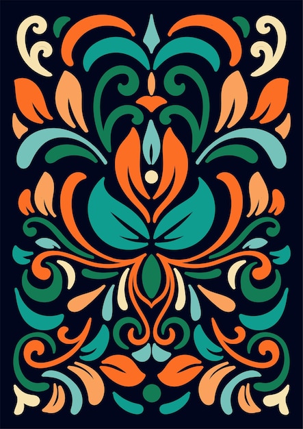 Fondo decorativo inconsútil floral colorido