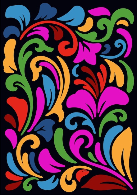 Fondo decorativo inconsútil floral colorido
