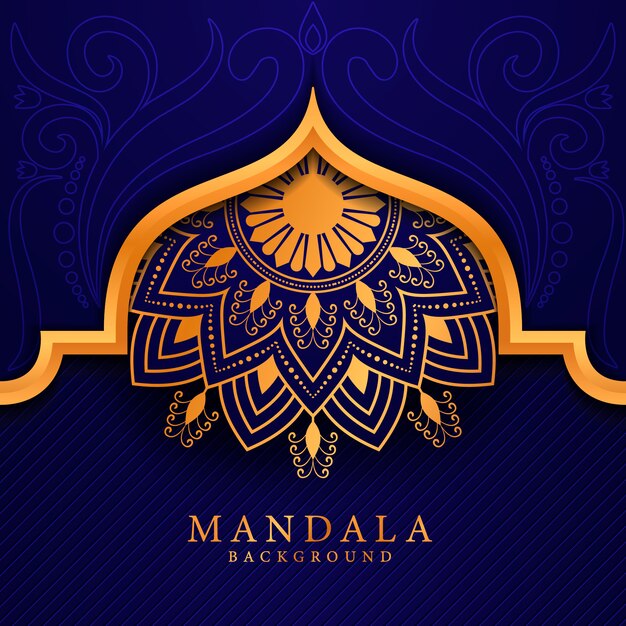 Fondo decorativo con mandala de lujo elegante