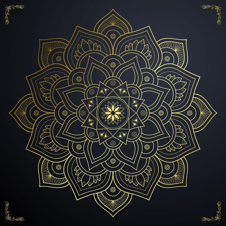 Fondo decorativo con mandala de lujo elegante