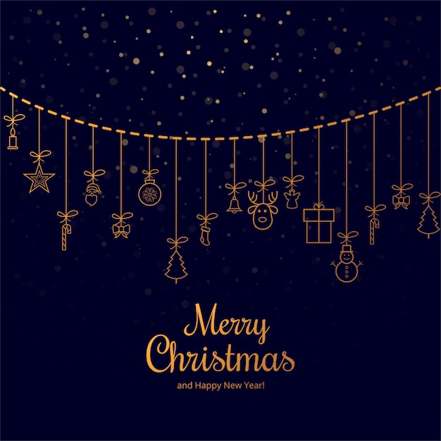 Fondo decorativo de la tarjeta de felicitación de la Feliz Navidad