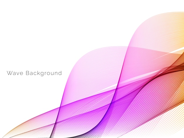 Fondo decorativo con vector de diseño de onda colorida