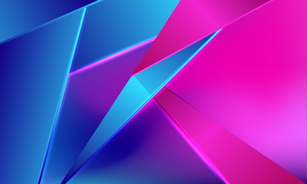 Fondo degradado abstracto. Líneas geométricas mínimas. Composición de formas dinámicas. Azul y rosa.