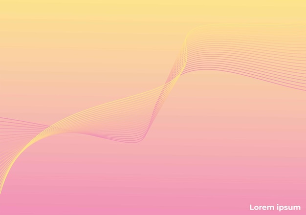fondo degradado amarillo rosa con línea fluida
