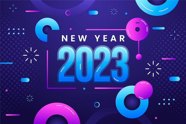 Fondo degradado año nuevo 2023