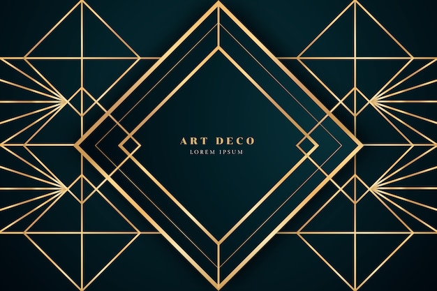 Vector fondo degradado art deco