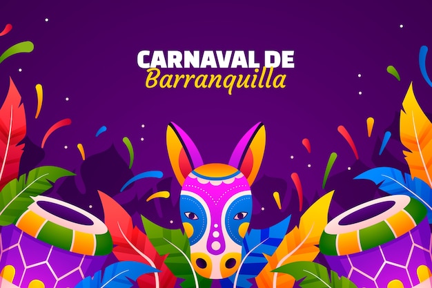 Fondo degradado para la celebración del carnaval de barranquilla