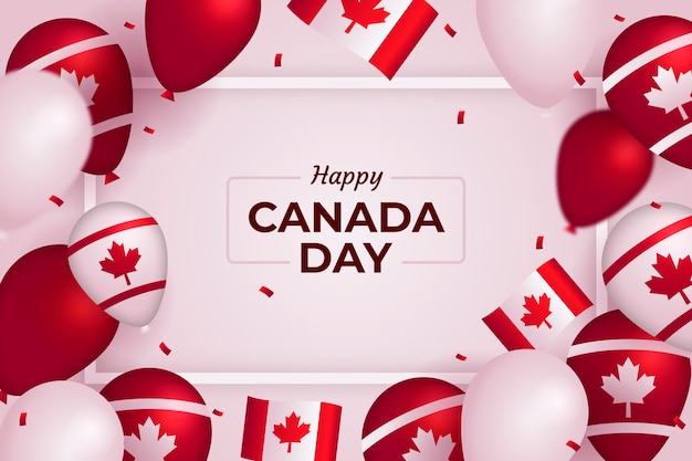 Fondo degradado para la celebración del día de canadá