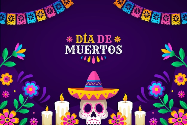 Fondo degradado para la celebración del dia de muertos