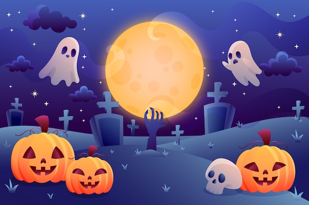 Vector fondo degradado para la celebración de halloween