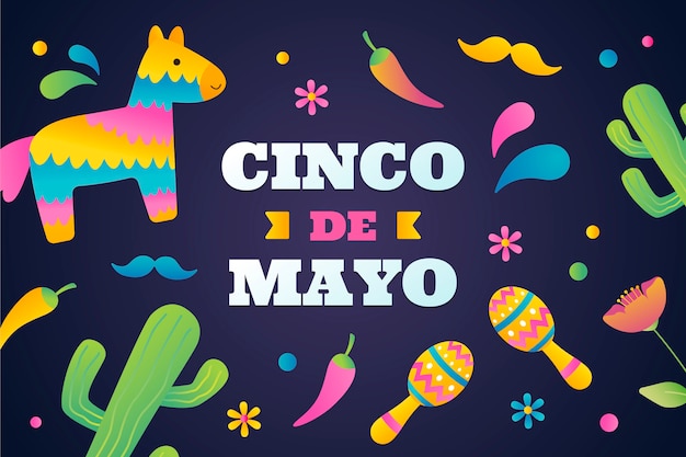 Fondo degradado cinco de mayo