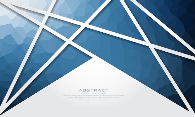 Fondo degradado de cristal azul con líneas geométricas abstractas. eps 10 diseño vectorial