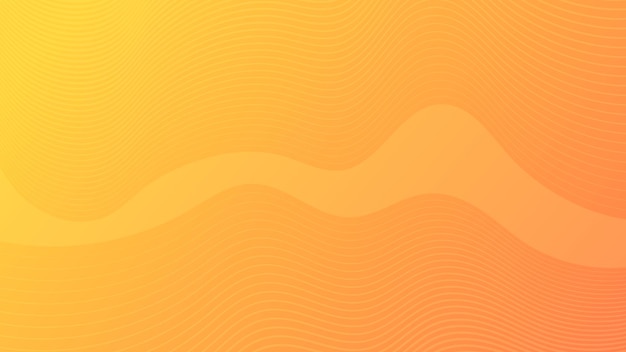 Fondo degradado de curva de onda colorido moderno Fondo de presentación abstracto mínimo naranja Ilustración vectorial