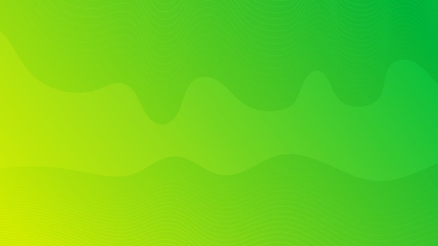 Fondo degradado de curva de onda colorido moderno Fondo de presentación abstracto mínimo verde Ilustración vectorial