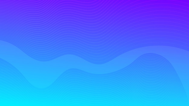 Fondo degradado de curva de onda colorido moderno. Telón de fondo de presentación abstracta mínima azul. Ilustración vectorial