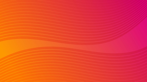 Fondo degradado de curva de onda colorido moderno. Telón de fondo de presentación abstracta mínima naranja. Ilustración vectorial