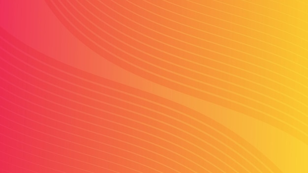 Fondo degradado de curva de onda colorido moderno. Telón de fondo de presentación abstracta mínima naranja. Ilustración vectorial