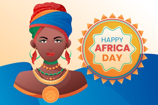 Vector fondo degradado del día de áfrica