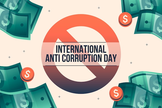 Fondo degradado del día anticorrupción