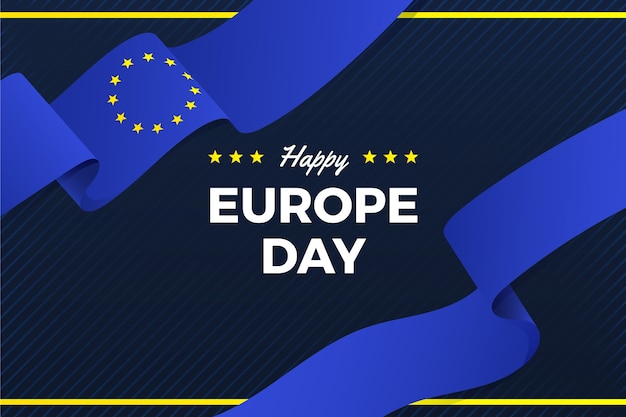 Vector fondo degradado del día de europa