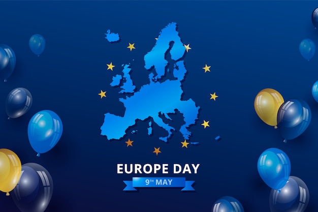 Fondo degradado del día de europa