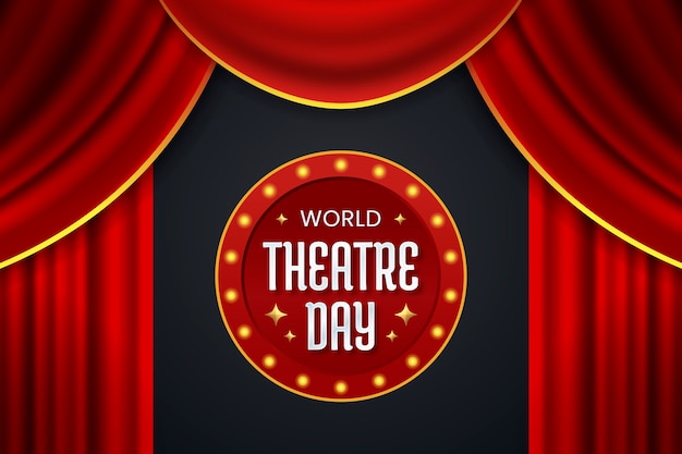 Fondo degradado del día mundial del teatro