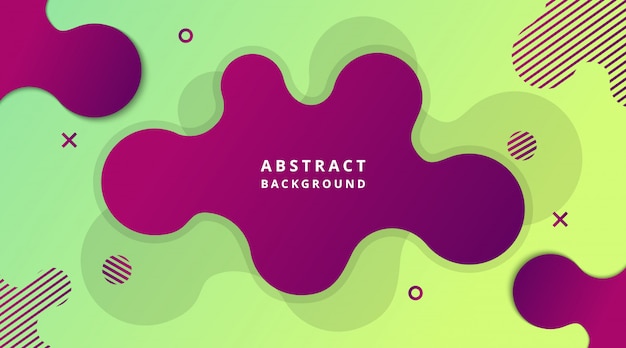 Fondo degradado dinámico moderno fluido con composición de formas geométricas