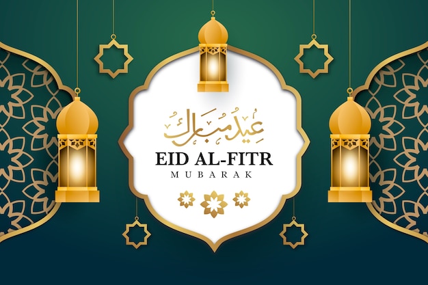 Fondo degradado de eid al-fitr