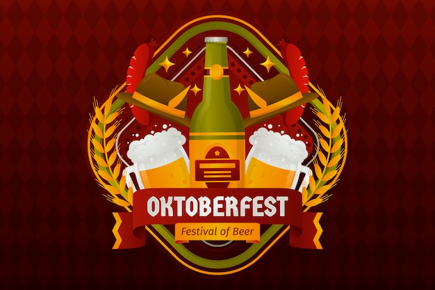 Vector fondo degradado para el festival de oktoberfest