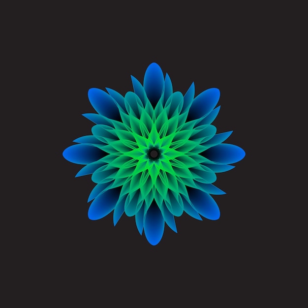 Fondo degradado flor decorativa 2