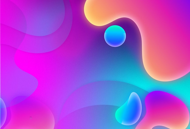 Fondo degradado fluid freeform con una bonita combinación de colores