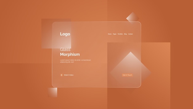 Fondo degradado fluido colorido con morfismo de vidrio. diseño de moda futurista de plantilla de vector