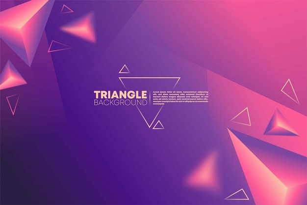 Fondo degradado futurista con adorno triangular