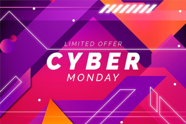 Fondo degradado futurista cyber monday