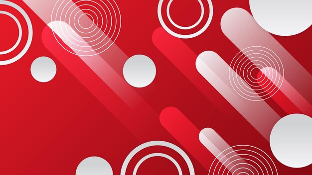 Fondo degradado geométrico rojo y blanco abstracto