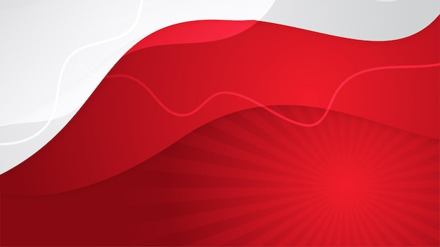Fondo degradado geométrico rojo y blanco abstracto