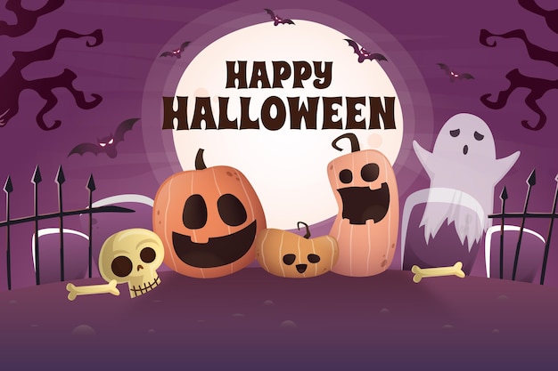 Vector fondo degradado de halloween