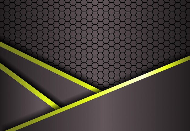 Fondo degradado de hexágono de línea