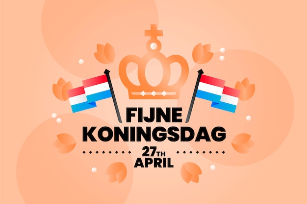 Vector fondo degradado koningsdag