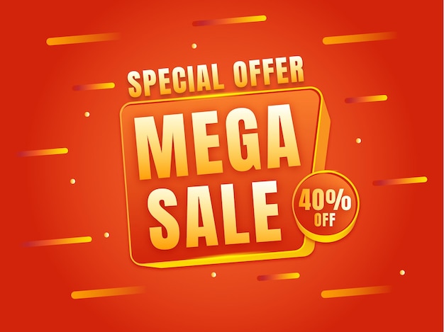 Fondo degradado mega venta con descuento