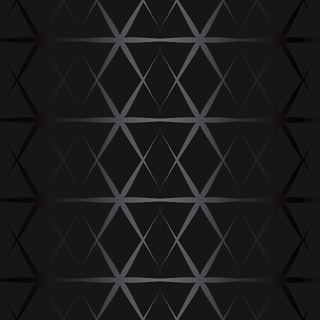 Fondo degradado de metal negro de lujo con adorno moderno geométrico de patrones sin fisuras