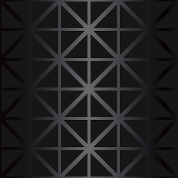 Fondo degradado de metal negro de lujo con patrón geométrico sin costuras