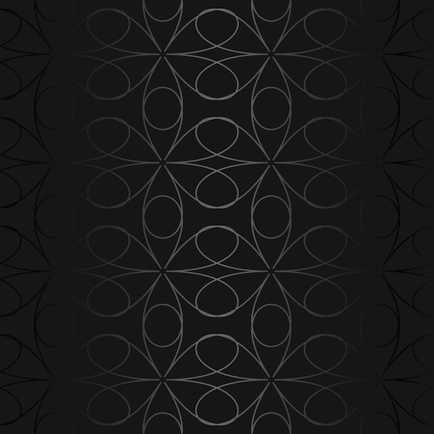 Fondo degradado de metal negro de lujo con patrón geométrico sin costuras