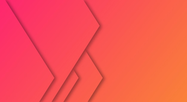 Fondo degradado naranja y rojo abstracto Estilo de corte de papel geométrico para folletos o páginas de destino