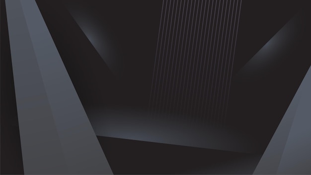 Fondo degradado negro geométrico mínimo Formas dinámicas formas composición de línea Banner plano oscuro abstracto Fondo de fiesta de presentación fluida creativa de negocios Memphis Black Friday Sale BG