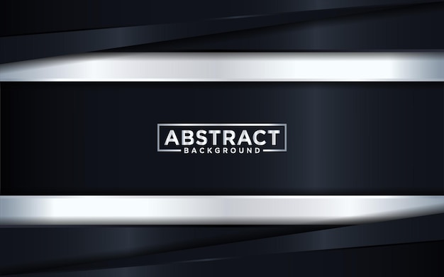 Fondo degradado oscuro moderno abstracto combinado con líneas plateadas futuristas