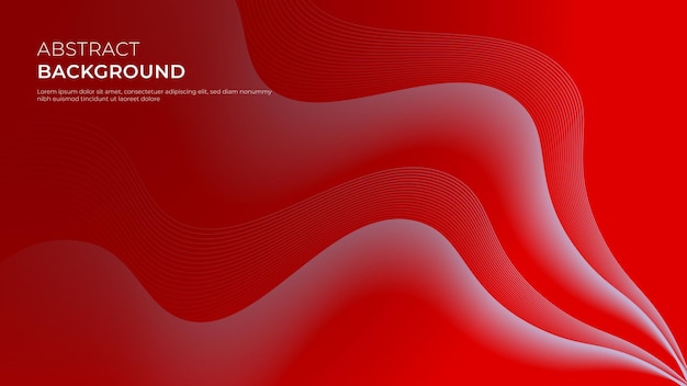Fondo degradado rojo abstracto de curvas líquidas