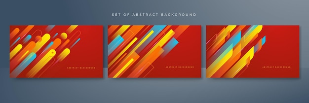 Fondo degradado rojo y naranja abstracto moderno con forma geométrica de contraste brillante y elemento dinámico 3d Ilustración vectorial diseño gráfico abstracto patrón de banner presentación plantilla web